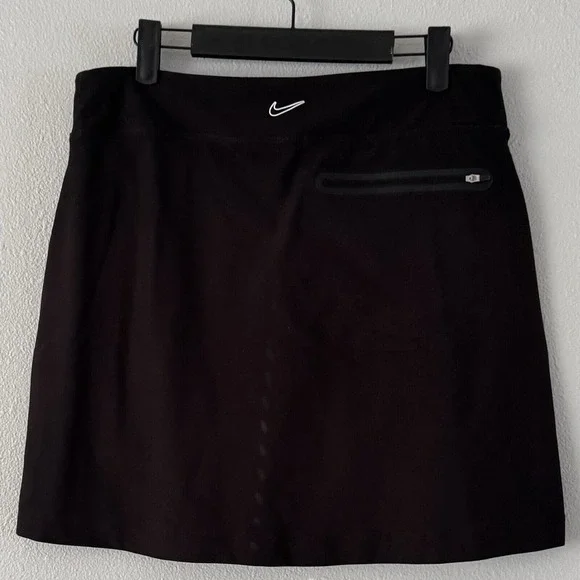 Nike Women's Golf Skirt Med Tour Performance Dri-fit Pull On Black Skort - Picture 4 of 7